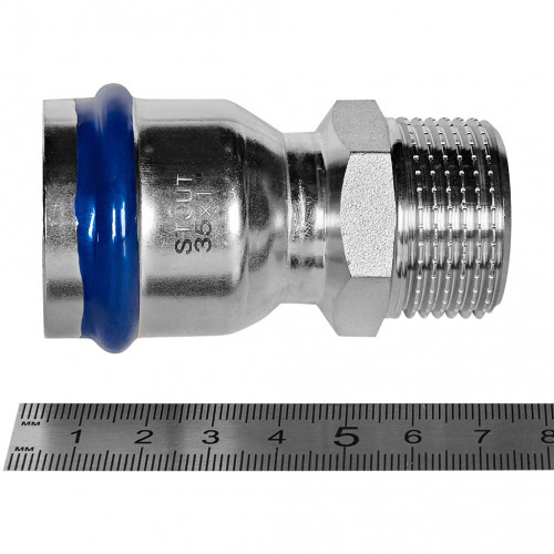 Переходник STOUT ВПр-НР, 35 мм x 1 дюйм, из нержавеющей стали, SSS-2021-000351