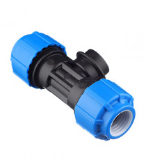 Тройник с внутренней резьбой 25x1/2"x25 ПНД Политэк 52251225