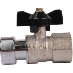 Кран шаровой STOUT с накидной гайкой, 3/4"×3/4", ВР, ручка «бабочка», SVB-0009-000020