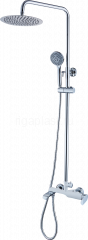 Душевая система GANZER GZ22065-F, с тропическим душем, белый хром