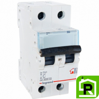 Автоматический выключатель Legrand TX3 C 6А 2P 404039