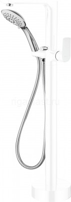 Смеситель для ванны GANZER GZ21081-F, напольный, белый хром