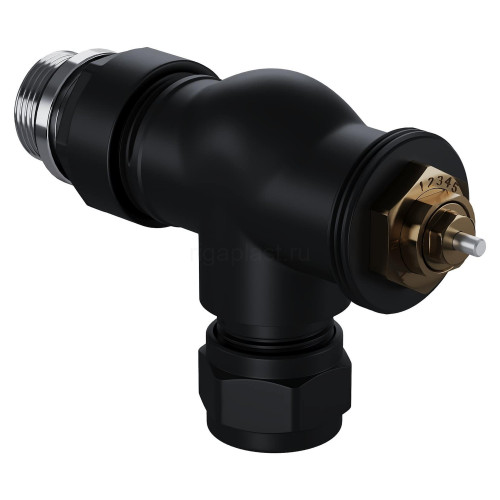 Набор термостатический осевой 1/2" Royal Thermo Design Pro 15мм М30х1,5 (Черный)