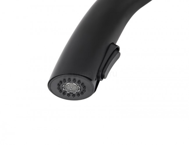 Смеситель для кухни Strike Black Matt с выдвижной лейкой KAISER 09066-2