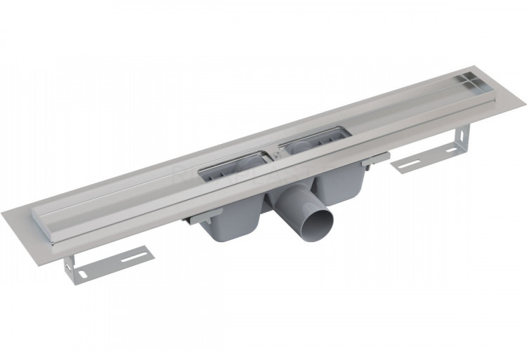 Душевой лоток AlcaPlast APZ6S 850 с опорами, в пол около стены, выпуск боковой