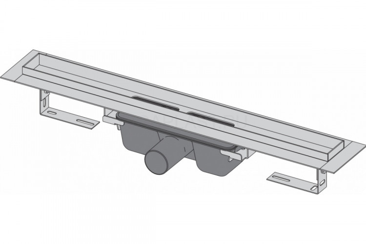 Душевой лоток AlcaPlast APZ6S 850 с опорами, в пол около стены, выпуск боковой