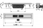 Душевой лоток AlcaPlast APZ6S 850 с опорами, в пол около стены, выпуск боковой
