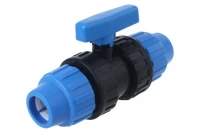 Кран шаровый компрессионный ПНД 63-63 PN16 Millennium PFKP6363