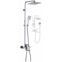 Душевая система HANSEN H33001, с тропическим душем, хром