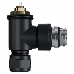 Набор термостатический угловой 1/2" Royal Thermo Design Pro 15мм М30х1,5 (Черный)