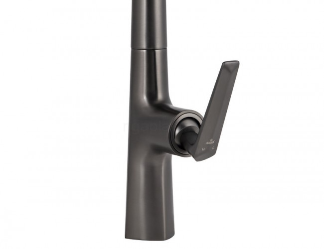 Смеситель для кухни Strike Gun metal с выдвижной лейкой KAISER 09066-15