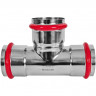Тройник равнопроходной ВПр 88,9 из стали нержавеющей, прессовой ROMMER RSS-1013-000088