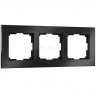 Рамка на 3 поста Werkel Aluminium (черный алюминий) W0031708