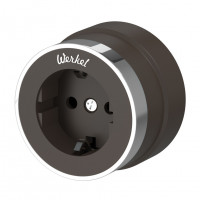 Розетка с заземлением Werkel Vintage (мокко матовый W5871052