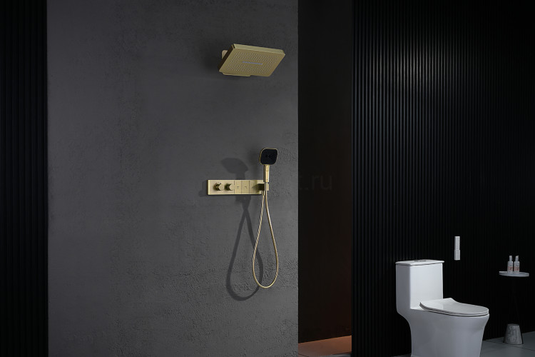 Смеситель для душа GANZER GZ55164-S, скрытый монтаж, матовое золото