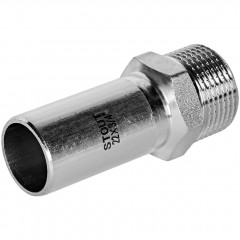 Вставка переходная STOUT НПр-НР, 22 мм x 3/4 дюйма, из нержавеющей стали, SSS-2024-002234