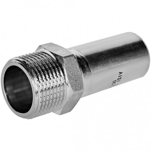 Вставка переходная STOUT НПр-НР, 22 мм x 3/4 дюйма, из нержавеющей стали, SSS-2024-002234