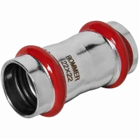 Муфта равнопроходная ВПр 22 из стали нержавеющей, прессовой ROMMER