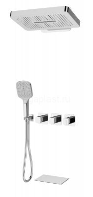 Душевая система GANZER GZ12168, скрытый монтаж, хром