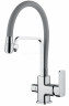 Смеситель для кухни GANZER GZ12026-H, с подключением к фильтру, с гибким изливом, хром
