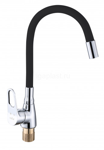Смеситель для кухни ViEiR V023521-C, с гибким изливом, черный