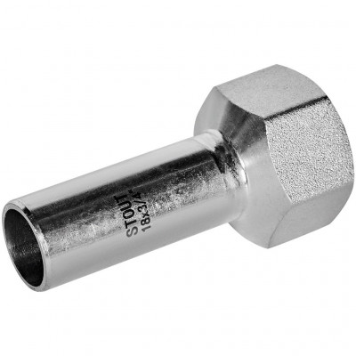 Вставка переходная STOUT НПр-ВР, 18 мм x 3/4 дюйма, из нержавеющей стали, SSS-2023-001834