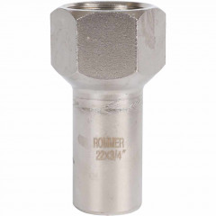 Вставка переходная ROMMER НПр-ВР 22 мм x 3/4" из нержавеющей стали, RSS-1023-002234