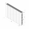 Биметаллический радиатор Rifar SUPReMO 500 10 секций, цвет Айвори (RAL 1013 бежевый) боковое подключение