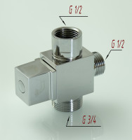 Дивертор для смесителя ViEiR VRGM443, 3/4" x 1/2", хром