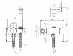Смеситель для биде GANZER GZ42101 Set, скрытый монтаж, хром