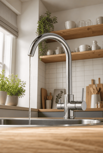 Смеситель для кухни HANSEN HL15082, с подключением к фильтру, хром