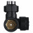Узел нижнего подключения термостатический угловой 1/2" х 3/4" Royal Thermo Design Pro 15мм М30х1,5 (Черный)