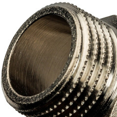 Ниппель переходной STOUT НН 1/2"×3/8", никелированный, SFT-0004-001238