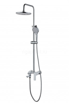 Душевая система HANSEN HL33037-F, с тропическим душем, белый хром