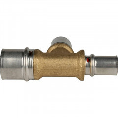 Тройник переходной 26х20х16 для металлопластиковых труб, прессовой STOUT SFP-0005-262016