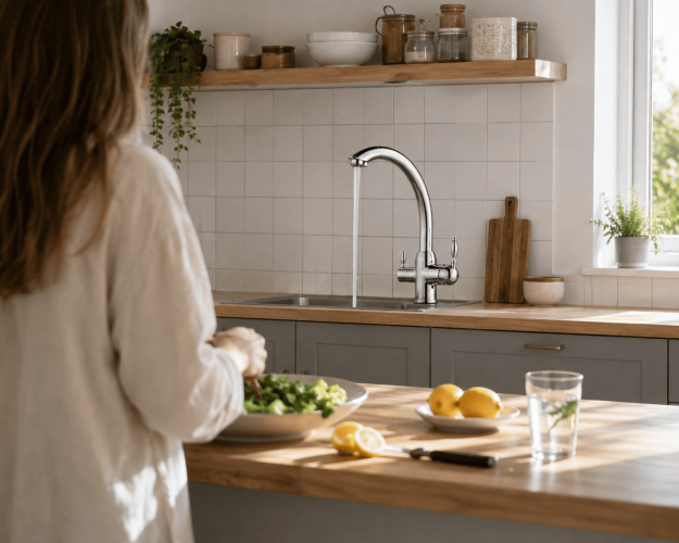 Смеситель для кухни HANSEN HL15083, с подключением к фильтру, хром