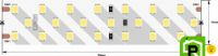 Лента светодиодная LUX, 2835, 252 LED/м, 24 Вт/м, 24В, IP33, Нейтральный белый (4000K)