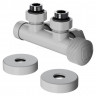 Узел нижнего подключения термостатический угловой 1/2" х 3/4" Royal Thermo Design Pro 15мм М30х1,5 (Белый)