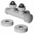 Узел нижнего подключения термостатический угловой 1/2" х 3/4" Royal Thermo Design Pro 15мм М30х1,5 (Белый)