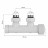 Узел нижнего подключения термостатический угловой 1/2" х 3/4" Royal Thermo Design Pro 15мм М30х1,5 (Белый)