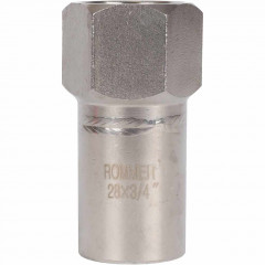 Вставка переходная ROMMER НПр-ВР 28 мм x 3/4" из нержавеющей стали, RSS-1023-002834