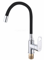 Смеситель для кухни ViEiR V043521-C, с гибким изливом, черный