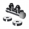 Узел нижнего подключения термостатический угловой 1/2" х 3/4" Royal Thermo Design Pro 15мм М30х1,5 (Хром)