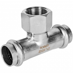 Тройник-переходник ROMMER ВР 22 мм x 3/4" из нержавеющей стали, RSS-0015-002234