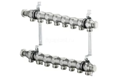 Коллектор из нержавеющей стали Multidis SH 1" на 8 контуров 3/4" ЕК Oventrop