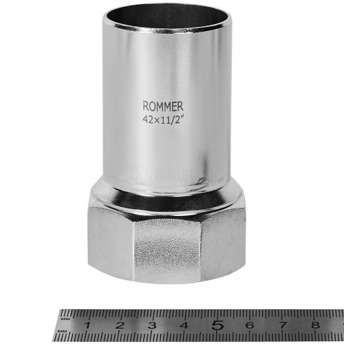 Вставка переходная ROMMER НПр-ВР 42 мм x 1 1/2" из нержавеющей стали, RSS-1023-042112