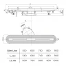 Душевой лоток Slim Line 550 хром матовый BETTOSERB