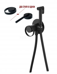 Смеситель с гигиеническим душем GANZER GZ19157-C, скрытый монтаж, черный