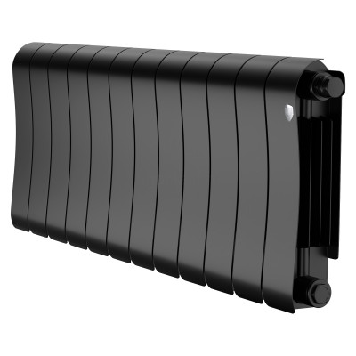 Радиатор биметаллический Royal Thermo Infinity 300 Noir Sable 12 секций, нижнее подключение VR80