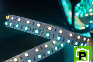 Лента светодиодная стандарт 5050, 120 LED/м, 28,8 Вт/м, 24В , IP20, Цвет: RGB + теплый белый